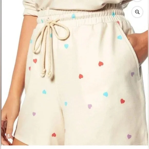 WILDFOX SWEATSHIRT & SHORTS SET PICK 1 Purple Star/ heart Print Lounge SET SMALL - Picture 9 of 14